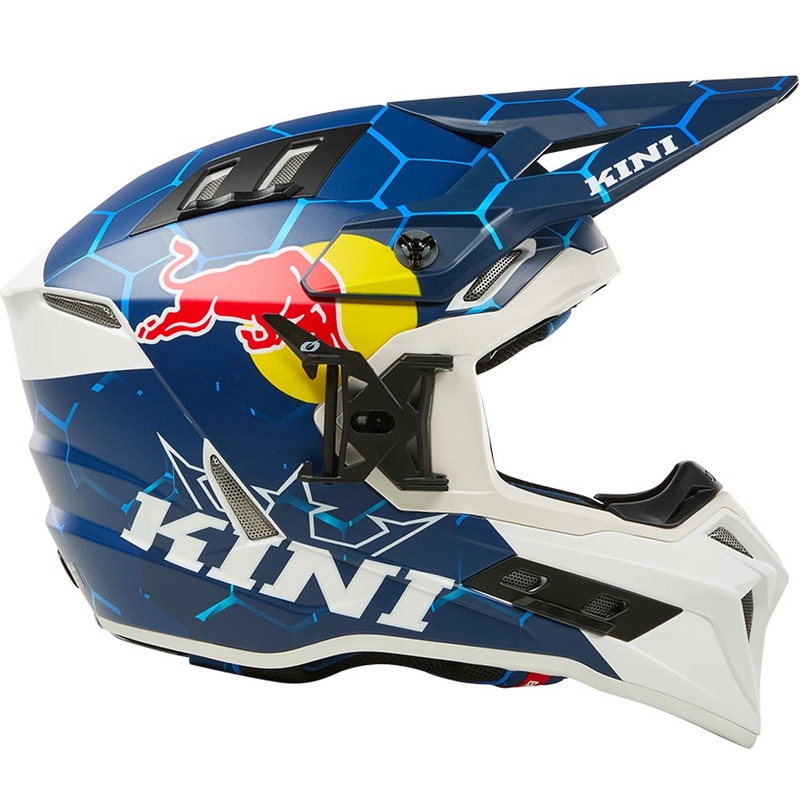 Motokrosová helma KINI Red Bull EXC modro-bílá