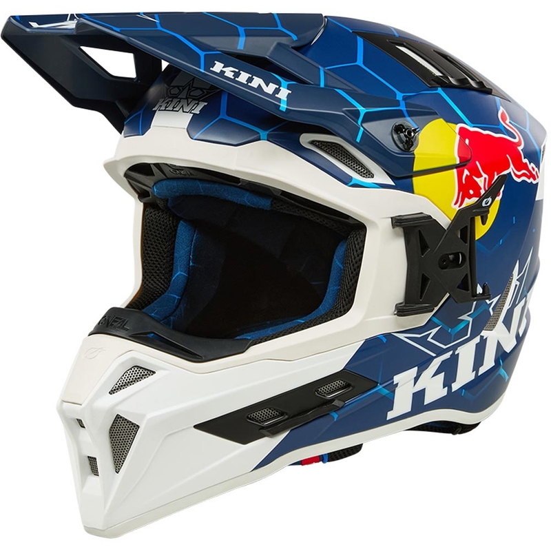 Motokrosová helma KINI Red Bull EXC modro-bílá