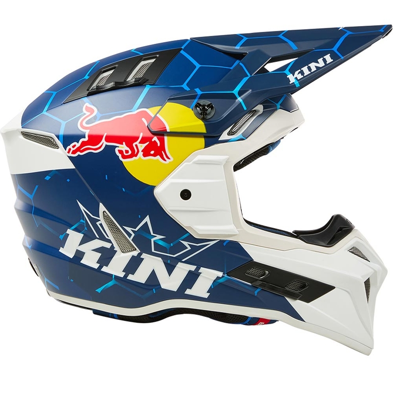 Motokrosová helma KINI Red Bull EXC modro-bílá