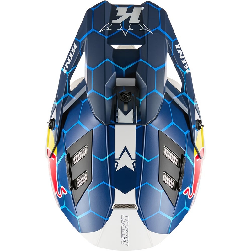 Motokrosová helma KINI Red Bull EXC modro-bílá
