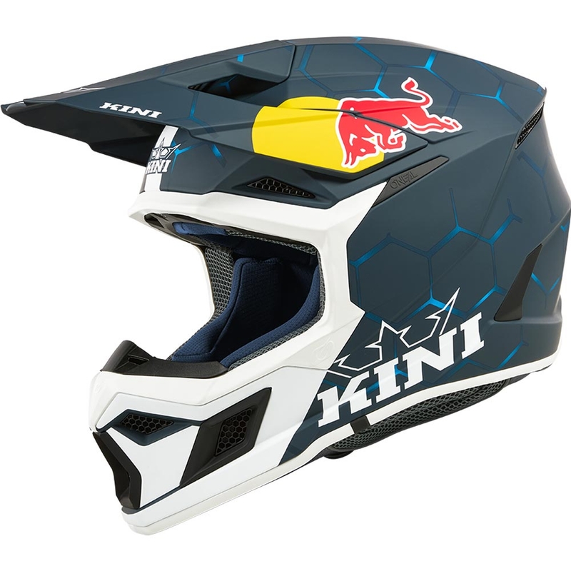 Motokrosová helma KINI Red Bull MX3 1.0 modro-bílá