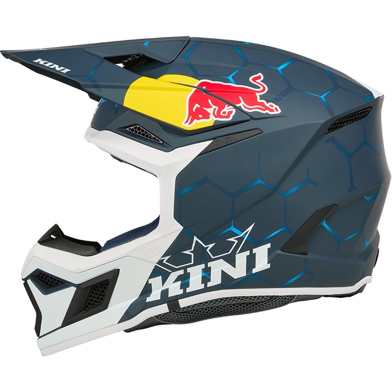 Motokrosová helma KINI Red Bull MX3 1.0 modro-bílá