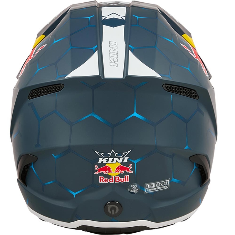 Motokrosová helma KINI Red Bull MX3 1.0 modro-bílá