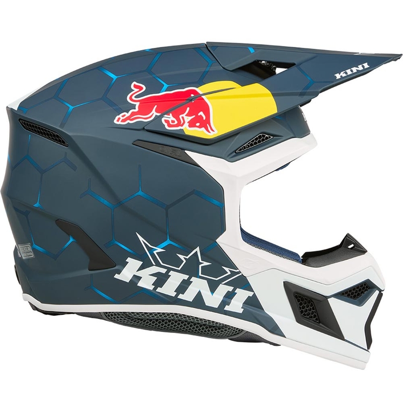 Motokrosová helma KINI Red Bull MX3 1.0 modro-bílá