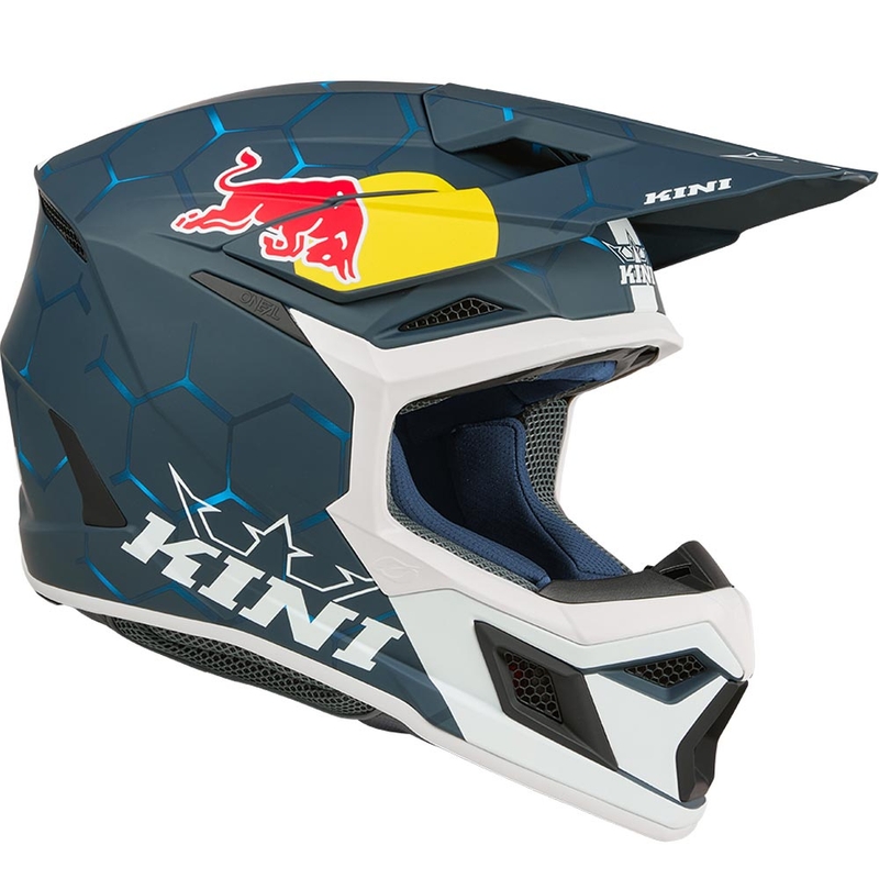 Motokrosová helma KINI Red Bull MX3 1.0 modro-bílá
