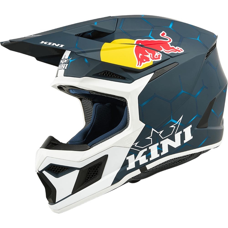 Dětská motokrosová helma KINI Red Bull MX3 1.0 modro-bílá