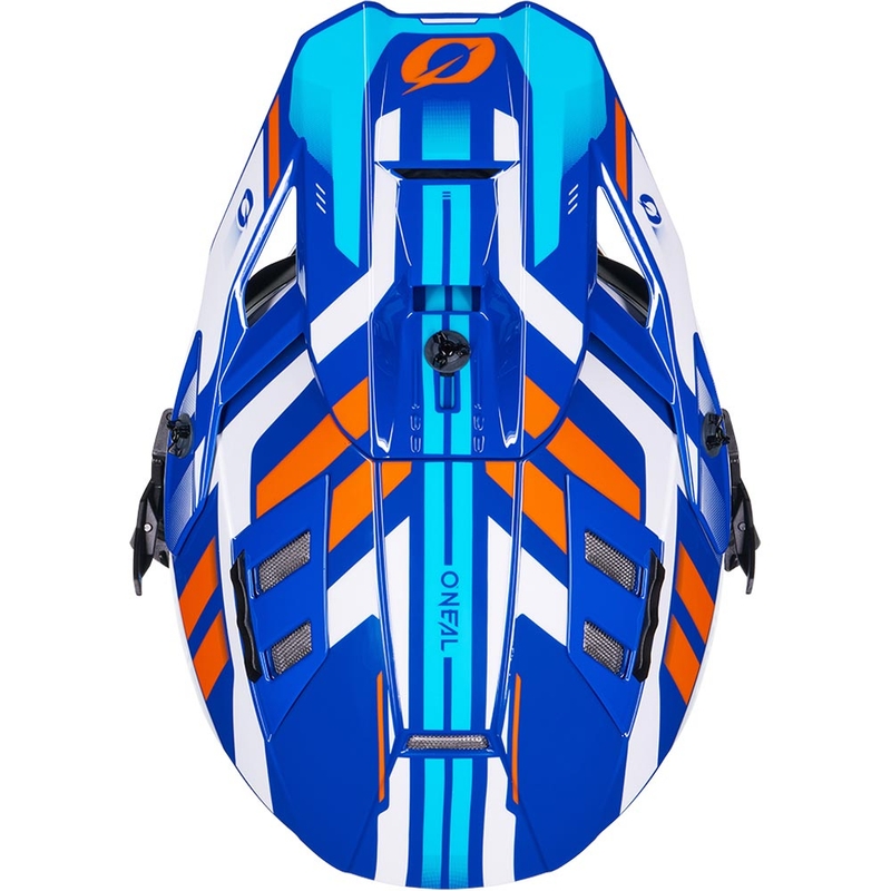 Motokrosová helma O´Neal EX-SRS Dust modro-oranžová