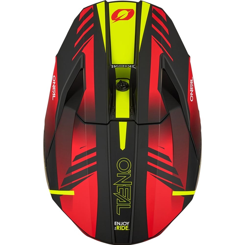 Motokrosová helma O´Neal 3SRS Haze matná černo-červeno-fluo žlutá