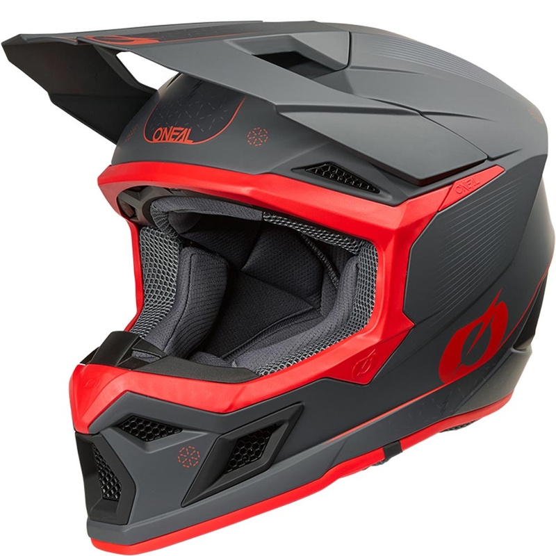 Motokrosová helma O´Neal 3SRS E-stroke matná šedo-červená