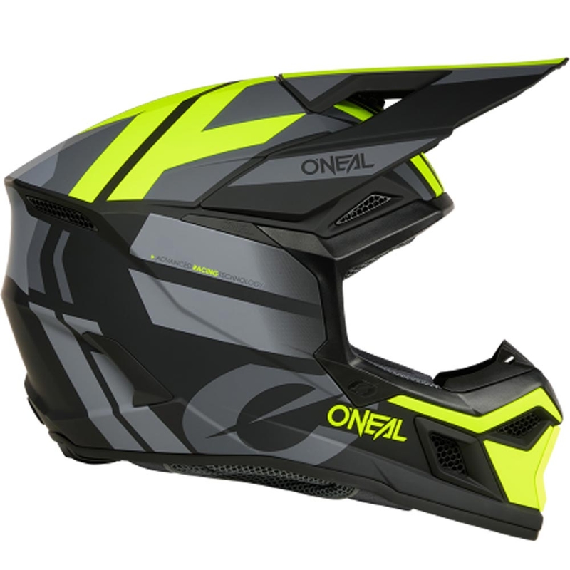 Motokrosová helma O´Neal 3SRS Ride matná černo-šedo-fluo žlutá