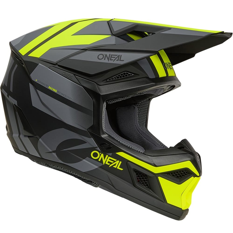 Motokrosová helma O´Neal 3SRS Ride matná černo-šedo-fluo žlutá