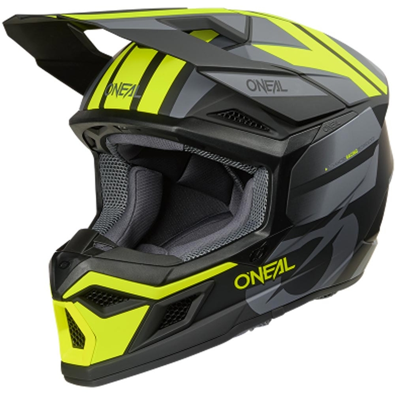 Motokrosová helma O´Neal 3SRS Ride matná černo-šedo-fluo žlutá