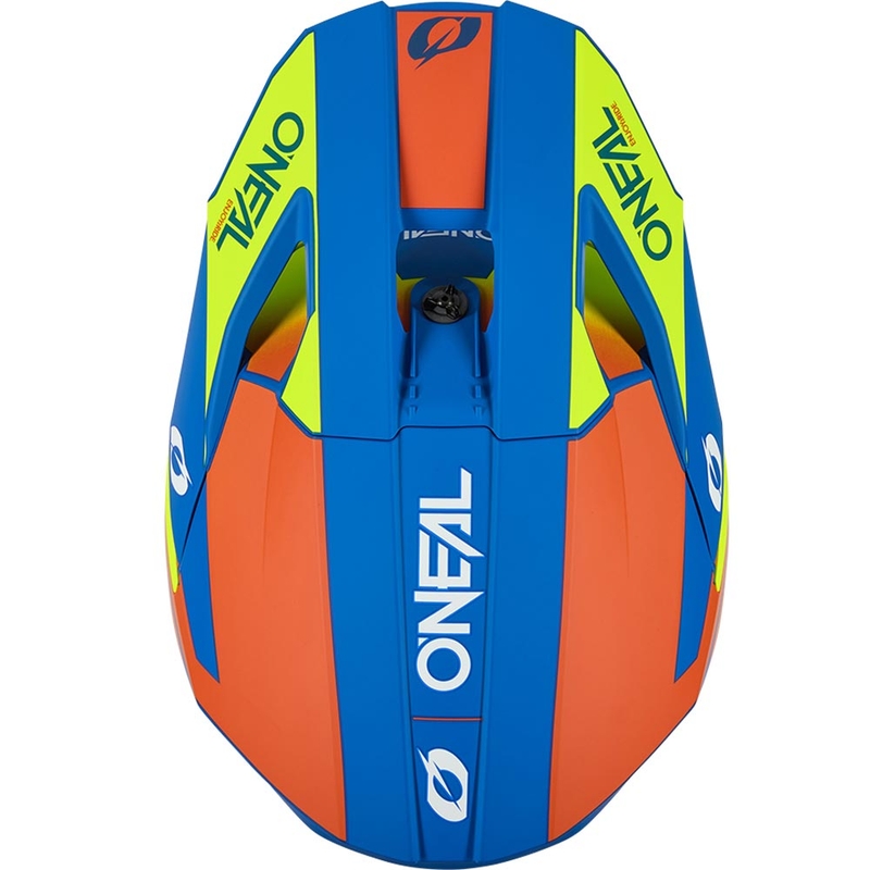 Motokrosová helma O´Neal 3SRS Solid matná modro-fluo žlutá