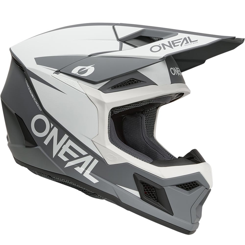 Motokrosová helma O´Neal 3SRS Solid matná bílo-šedá