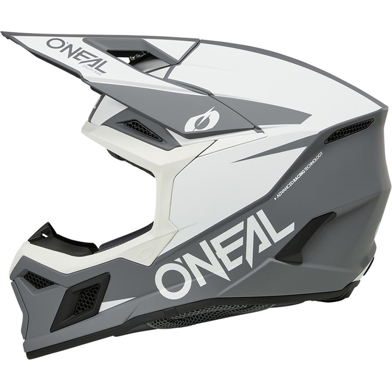 Motokrosová helma O´Neal 3SRS Solid matná bílo-šedá