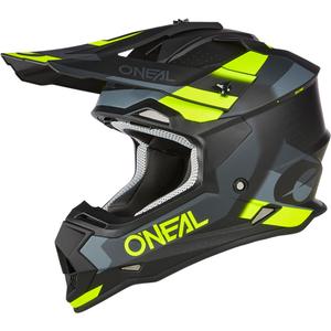 Motokrosová helma O´Neal 2SRS Spyde matná černo-šedo-fluo žlutá