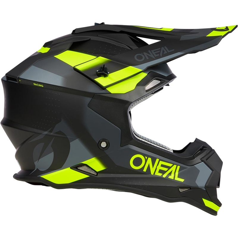 Motokrosová helma O´Neal 2SRS Spyde matná černo-šedo-fluo žlutá