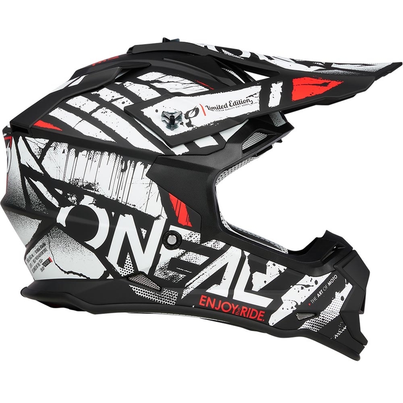 Motokrosová helma O´Neal 2SRS Glitch černo-bílá