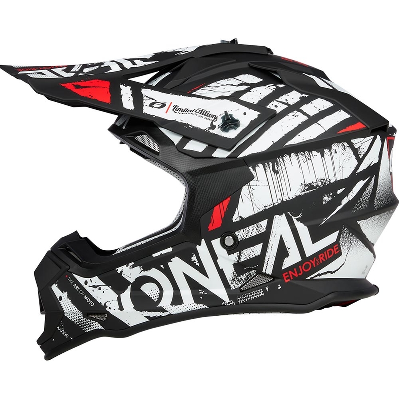 Motokrosová helma O´Neal 2SRS Glitch černo-bílá