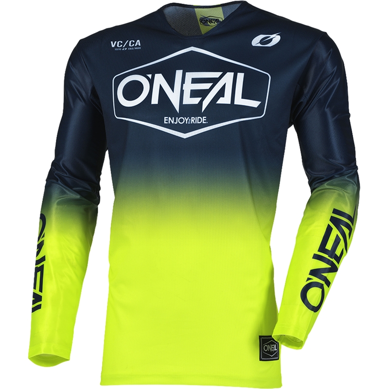 Motokrosový dres O'Neal Mayhem Hexx modro-fluo žlutý