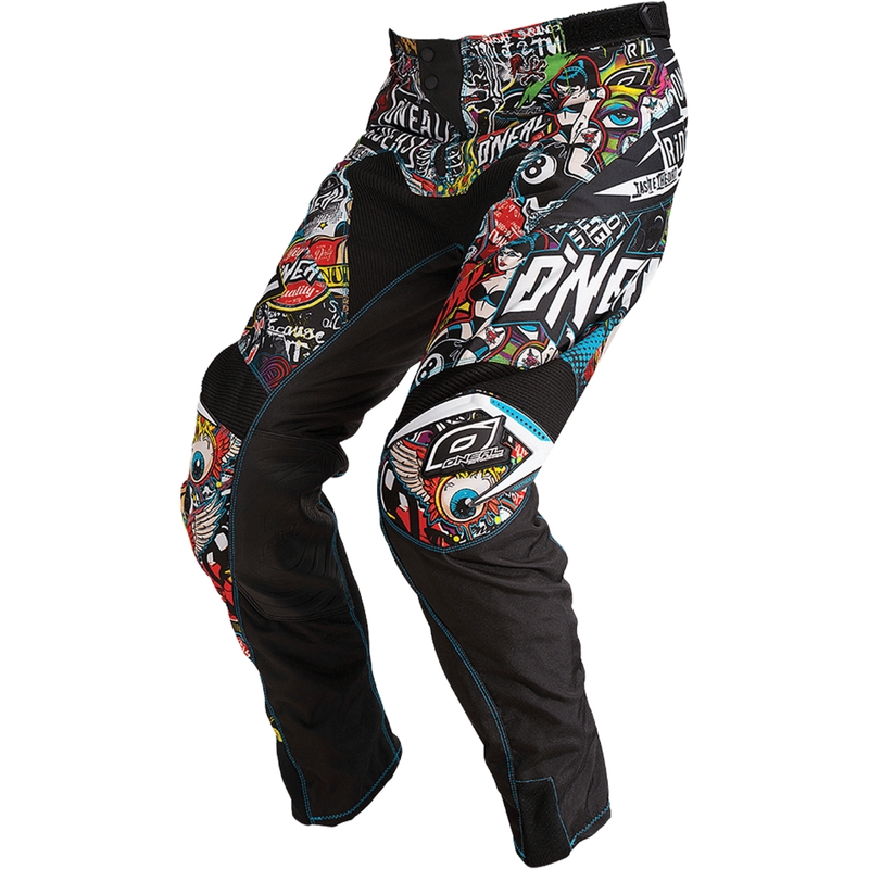 Motokrosové kalhoty O'Neal Mayhem Crank černo-multi color