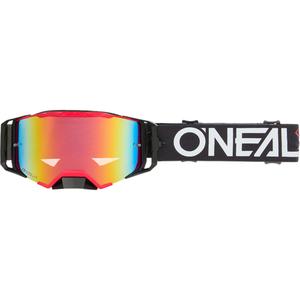 Motokrosové brýle O´Neal B-33 Hexa černo-červené (iridiově červené plexi)