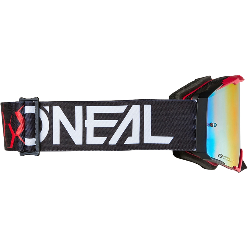 Motokrosové brýle O´Neal B-33 Hexa černo-červené (iridiově červené plexi)