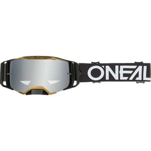 Motokrosové brýle O´Neal B-33 Hexa černo-zlaté (stříbrné zrcadlové plexi)