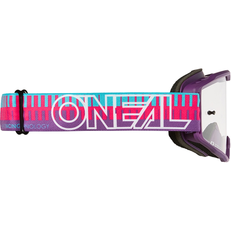 Motokrosové brýle O´Neal B-10 Striped růžovo-fialové (čiré plexi)