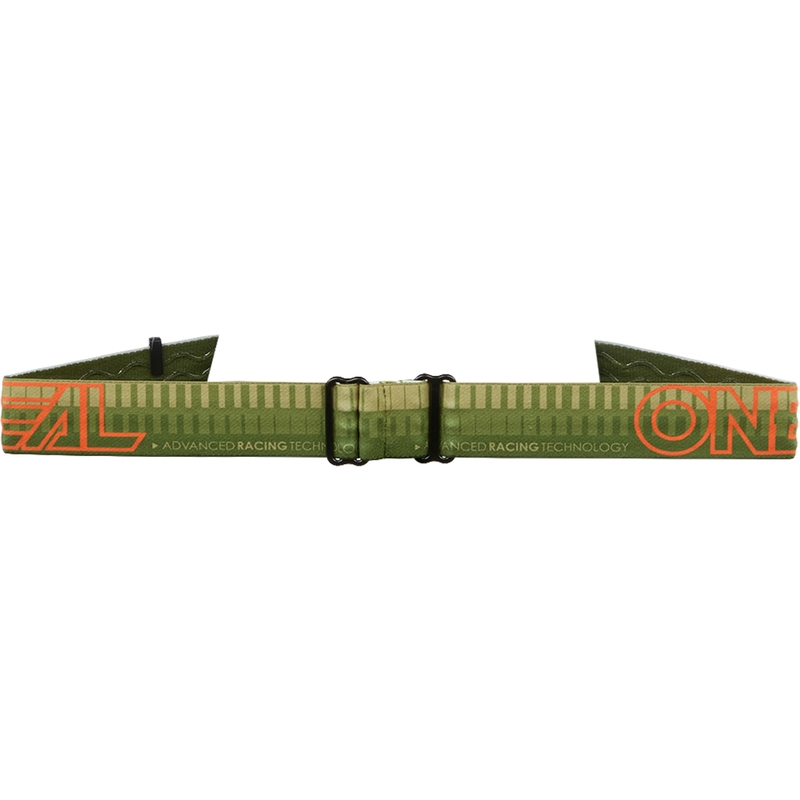 Motokrosové brýle O´Neal B-10 Striped zeleno-oranžové (čiré plexi)