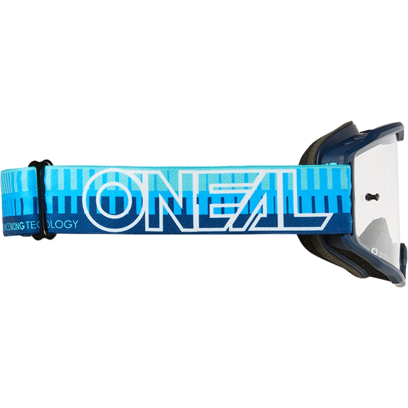Motokrosové brýle O´Neal B-10 Striped modré (čiré plexi)