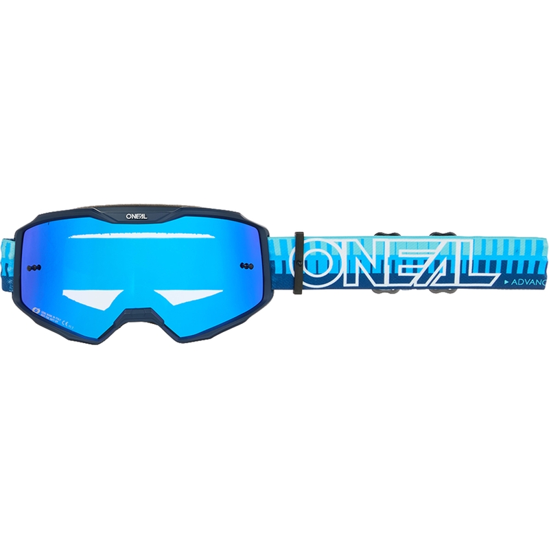 Motokrosové brýle O´Neal B-10 Striped modré (iridiově modré plexi)