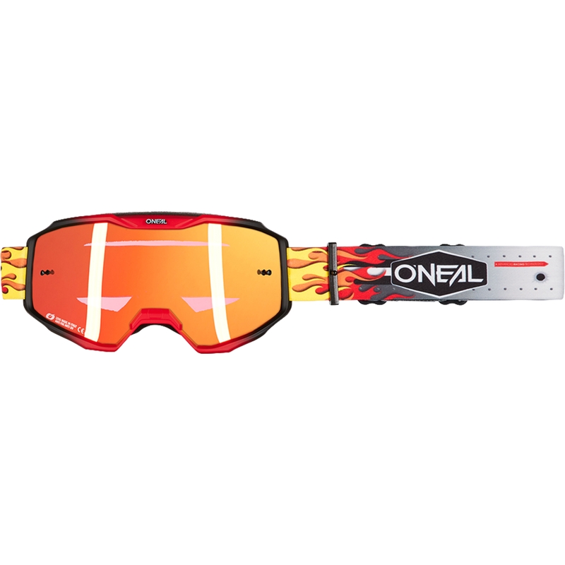 Motokrosové brýle O´Neal B-10 HR multi color (iridiově červené plexi)