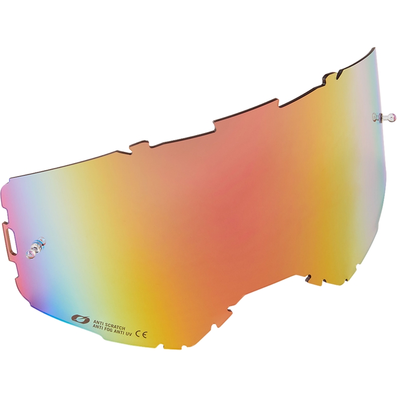 Plexi pro motokrosové brýle O´Neal B-22, B-33 červené iridiové