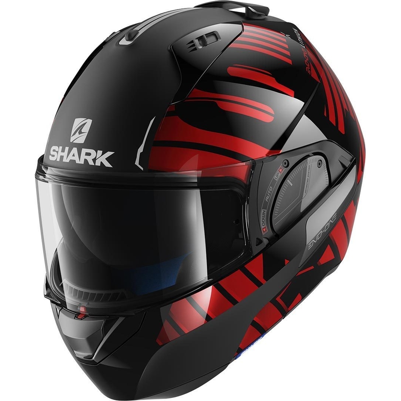 Překlápěcí přilba SHARK EVO-ONE 2 Lithion Dual černo-červená