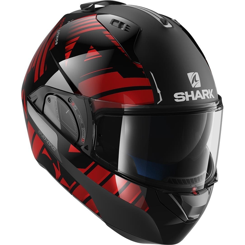 Překlápěcí přilba SHARK EVO-ONE 2 Lithion Dual černo-červená