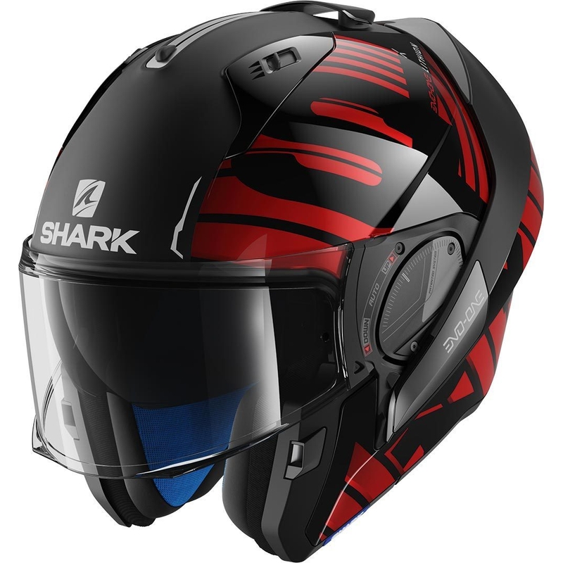 Překlápěcí přilba SHARK EVO-ONE 2 Lithion Dual černo-červená