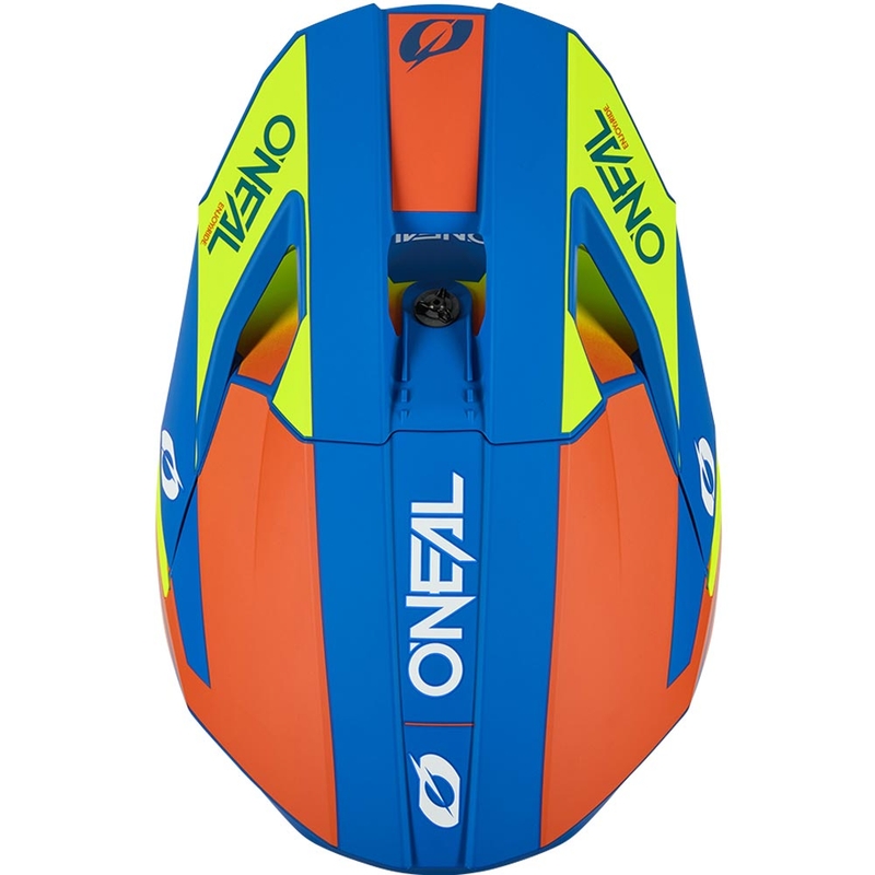 Dětská motokrosová helma O´Neal 3SRS Solid matná modro-fluo žlutá