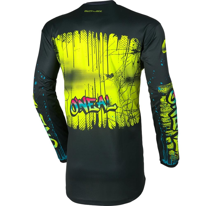 Dětský motokrosový dres O'Neal Element Rancid černo-fluo žlutá