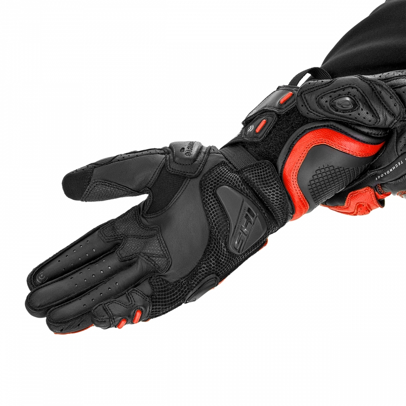 Rukavice na motorku Shima RS-3 fluo červené