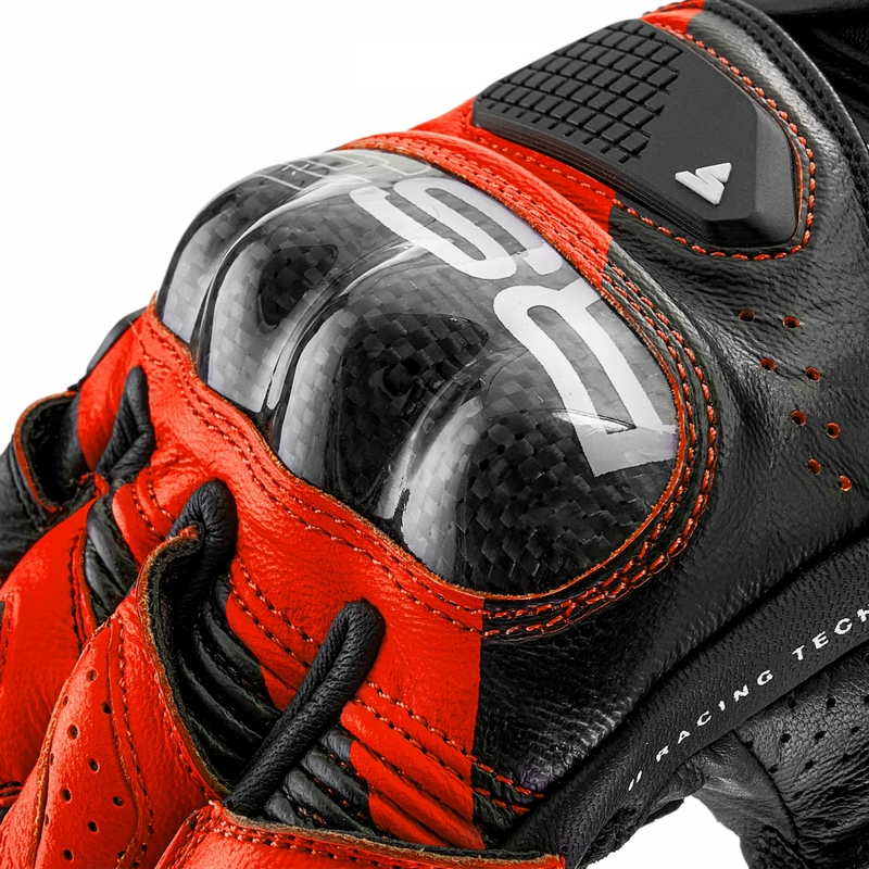 Rukavice na motorku Shima RS-3 fluo červené