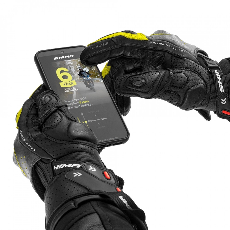 Rukavice na motorku Shima RS-3 fluo žluté