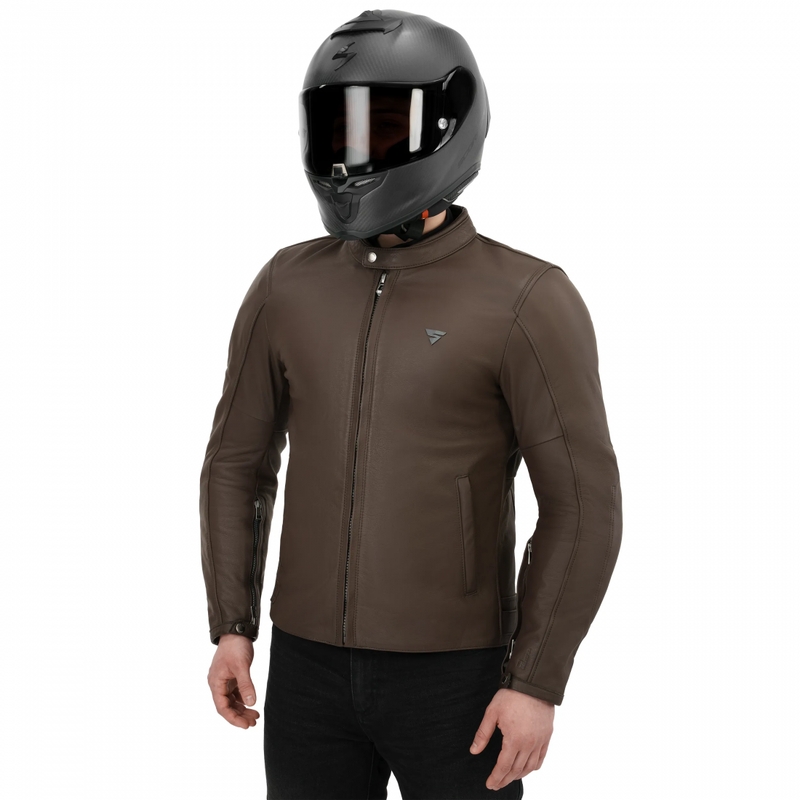 Kožená bunda na motorku Shima Hunter 3.0 hnědá
