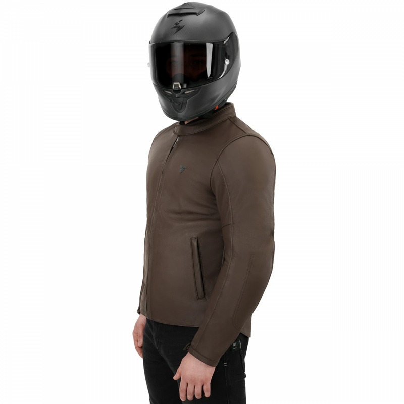 Kožená bunda na motorku Shima Hunter 3.0 hnědá