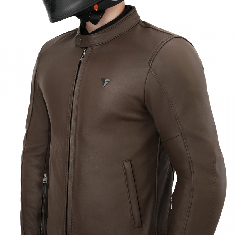 Kožená bunda na motorku Shima Hunter 3.0 hnědá