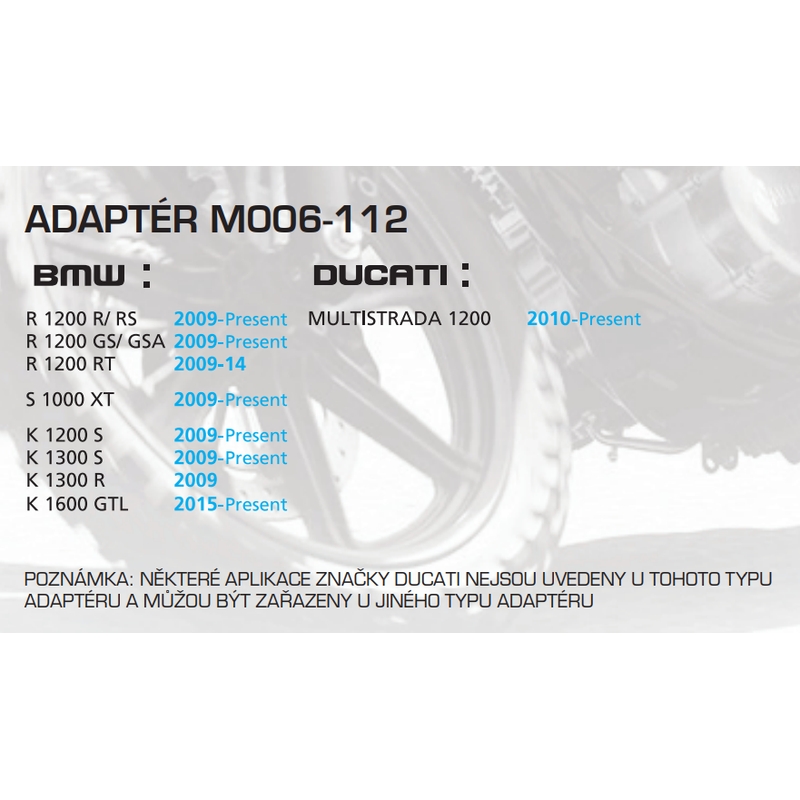 Adaptér pro tankbagy Oxford - BMW, Ducati