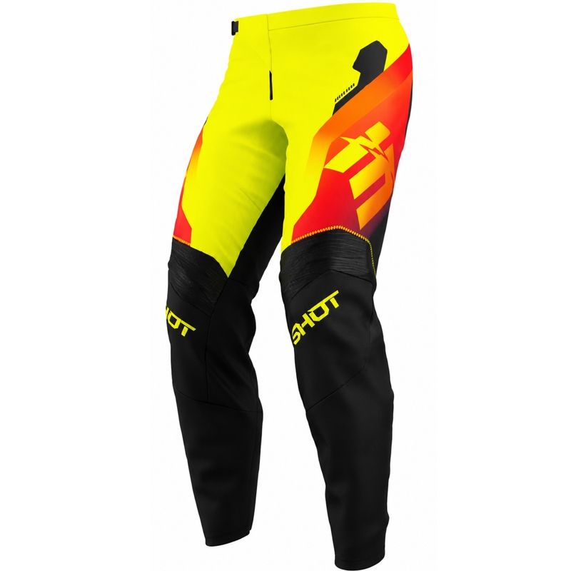 Dětské motokrosové kalhoty Shot Draw Rocket fluo žluté