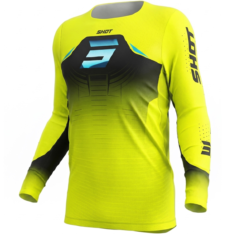 Motokrosový dres Shot Aerolite Phase fluo žlutý