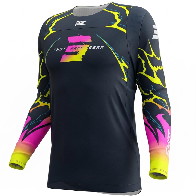 Motokrosový dres Shot Contact Rac modrý