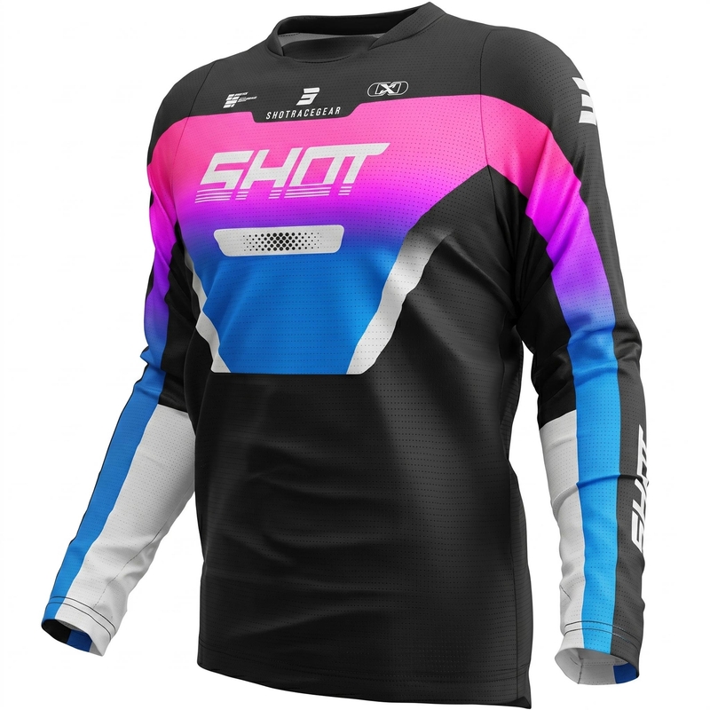 Motokrosový dres Shot Devo Struck růžový
